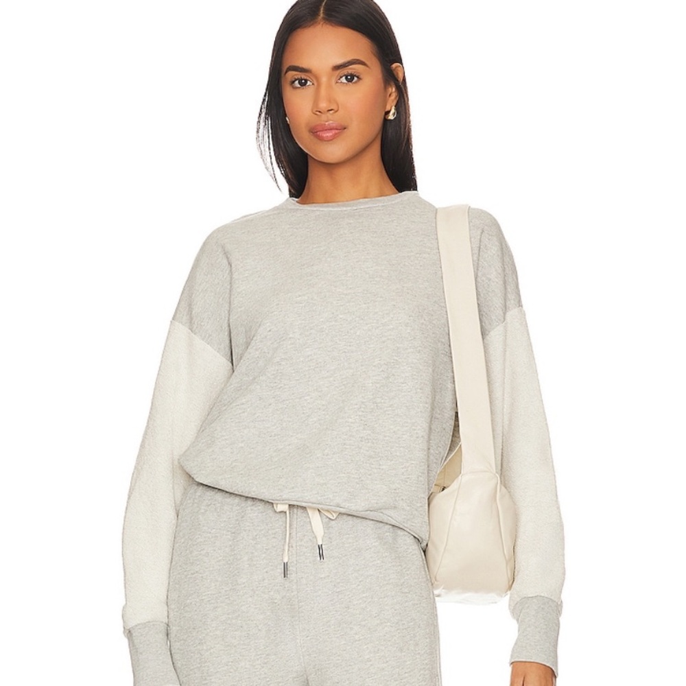NSF CJ Reverse Crewneck Two-Tone Gray Sweatshirt | Size S